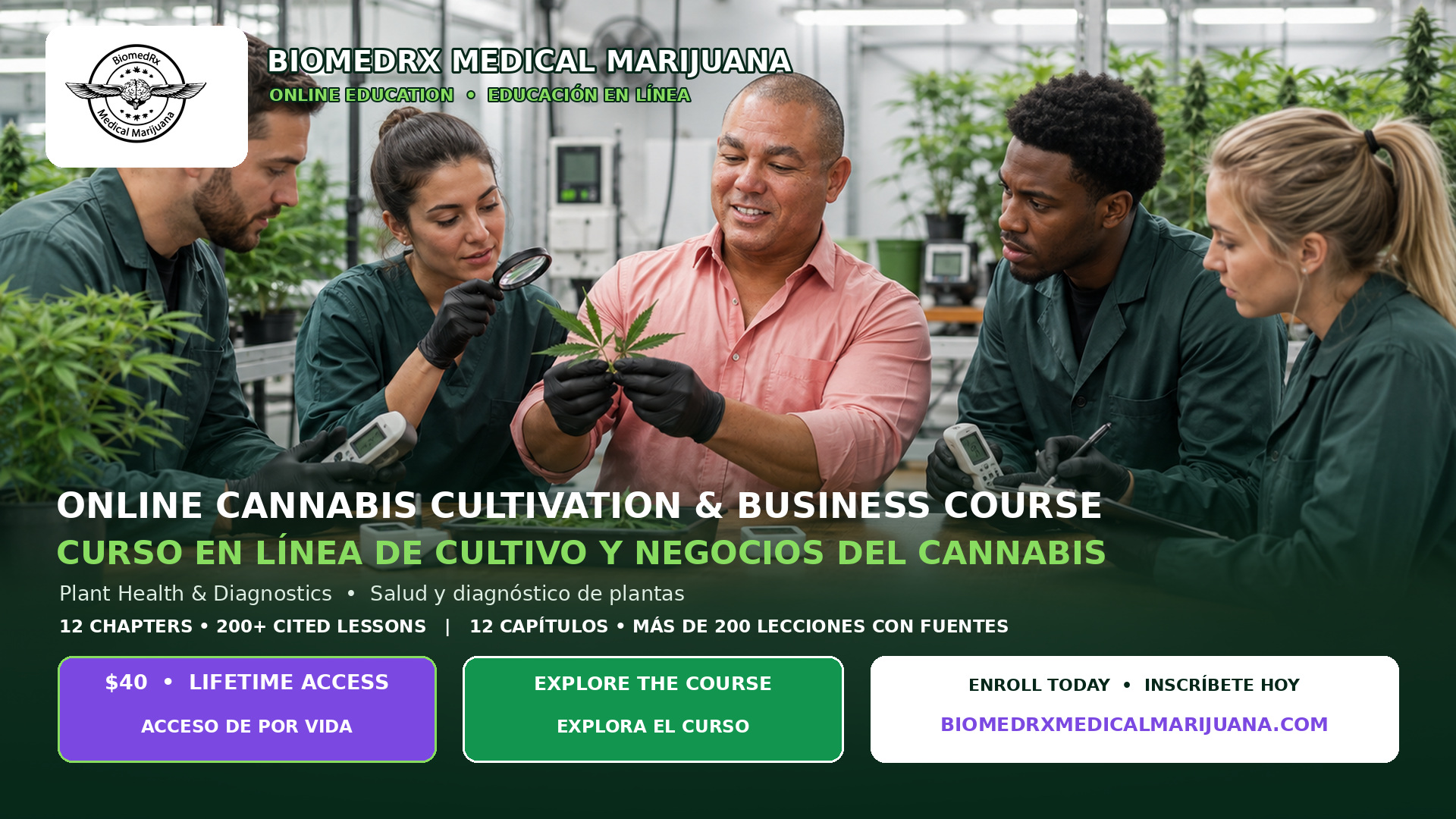 BiomedRx Medical Marijuana — Online Cannabis Cultivation & Business Course